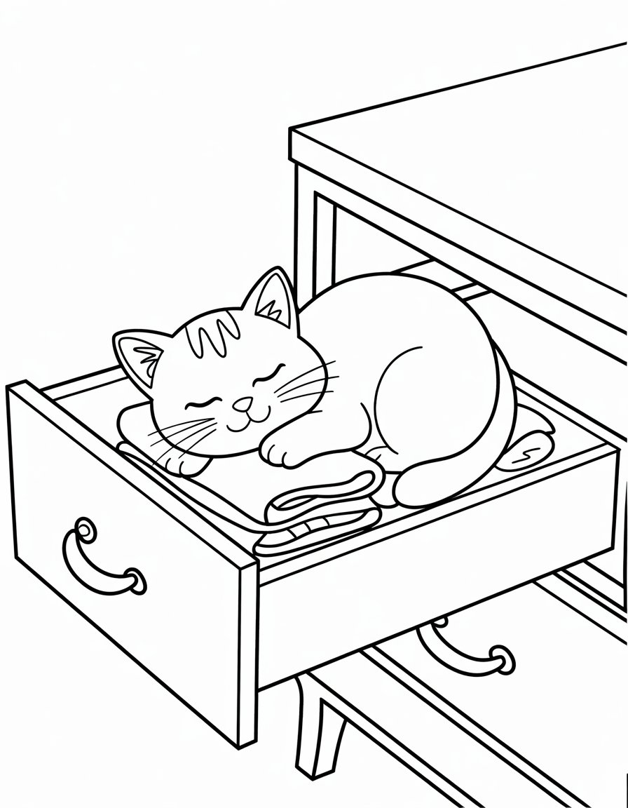 Cat in a Drawer
